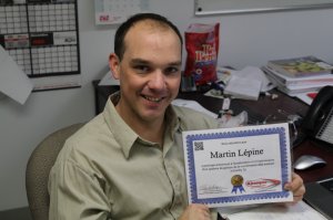 Martin Lépine, superviseur de maintenance chez Allan Candy à Granby, 2012
